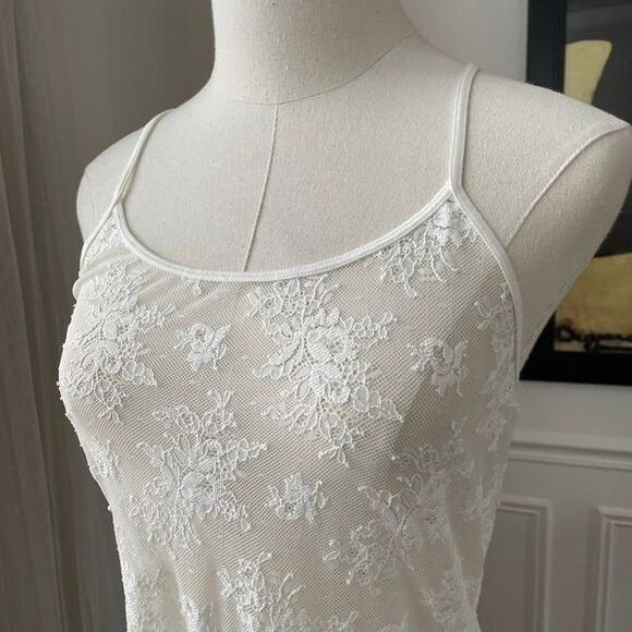 Victoria's Secret stretchy sheer lace chemise ivory Small - Picture 2 of 9